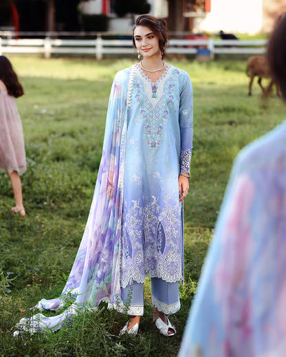 Mushq | Solace Ombre Chikankari | Ombre Whisper - Luxury Dress - available at Maria Faisal in UK and USA.