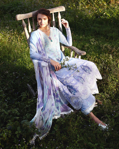 Mushq | Solace Ombre Chikankari | Ombre Whisper - Luxury Dress - available at Maria Faisal in UK and USA.