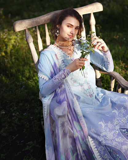 Mushq | Solace Ombre Chikankari | Ombre Whisper - Luxury Dress - available at Maria Faisal in UK and USA.