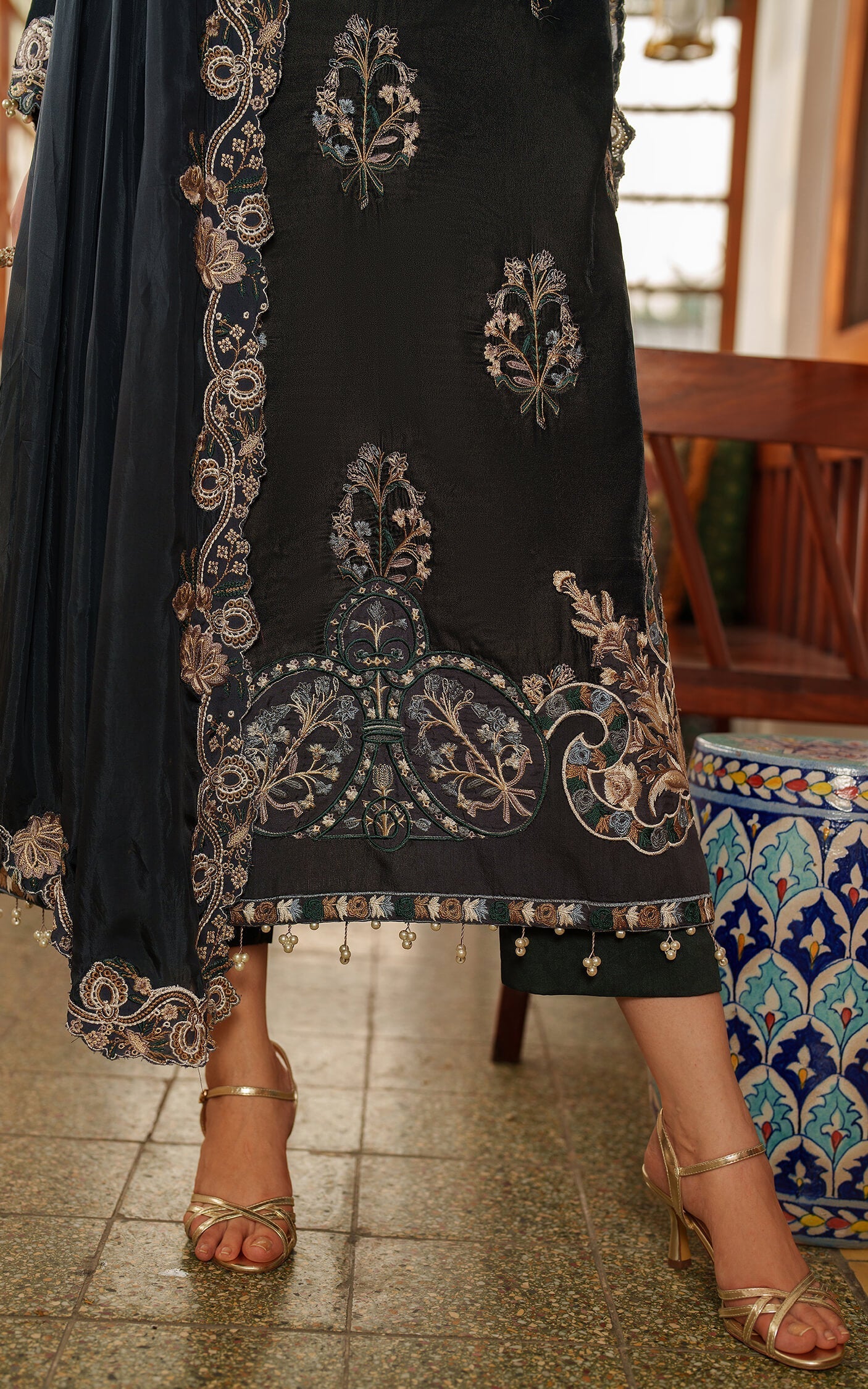 Asifa and Nabeel | Pashmina Luxe 25 | Opal LWC25-07 - Formal Dress - available at Maria Faisal in UK and USA.