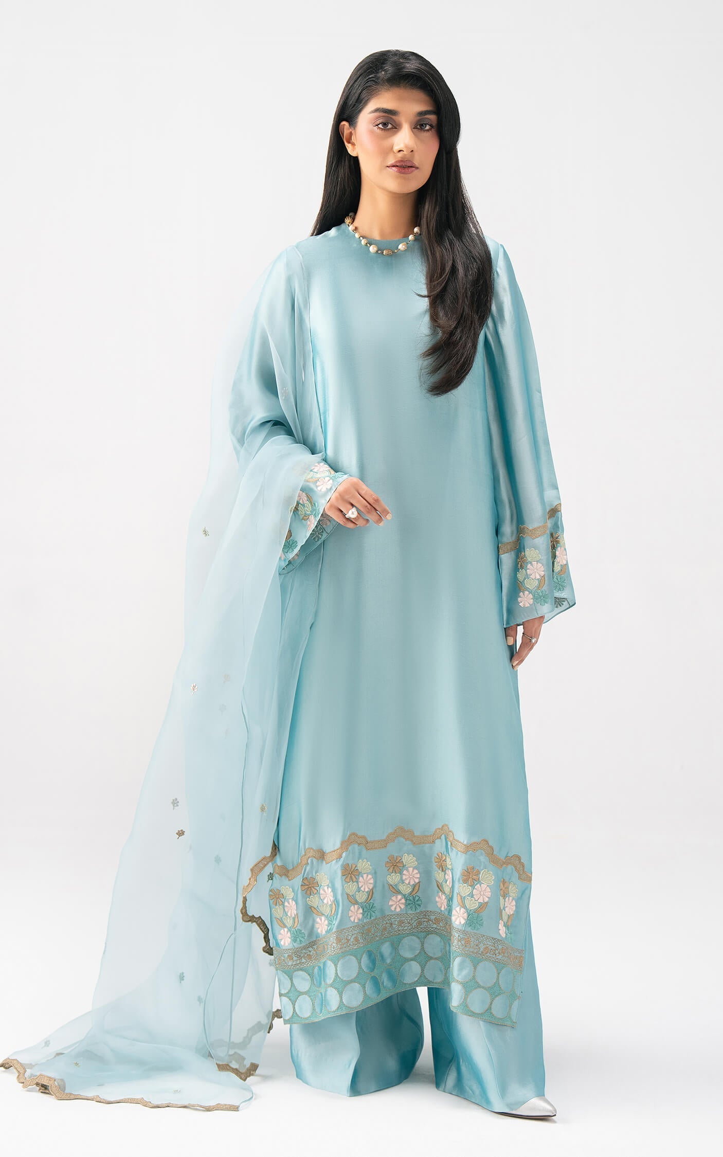 Asifa and Nabeel | Celevara Luxe | Opulent Echo - Luxury Dress - available at Maria Faisal in UK and USA.