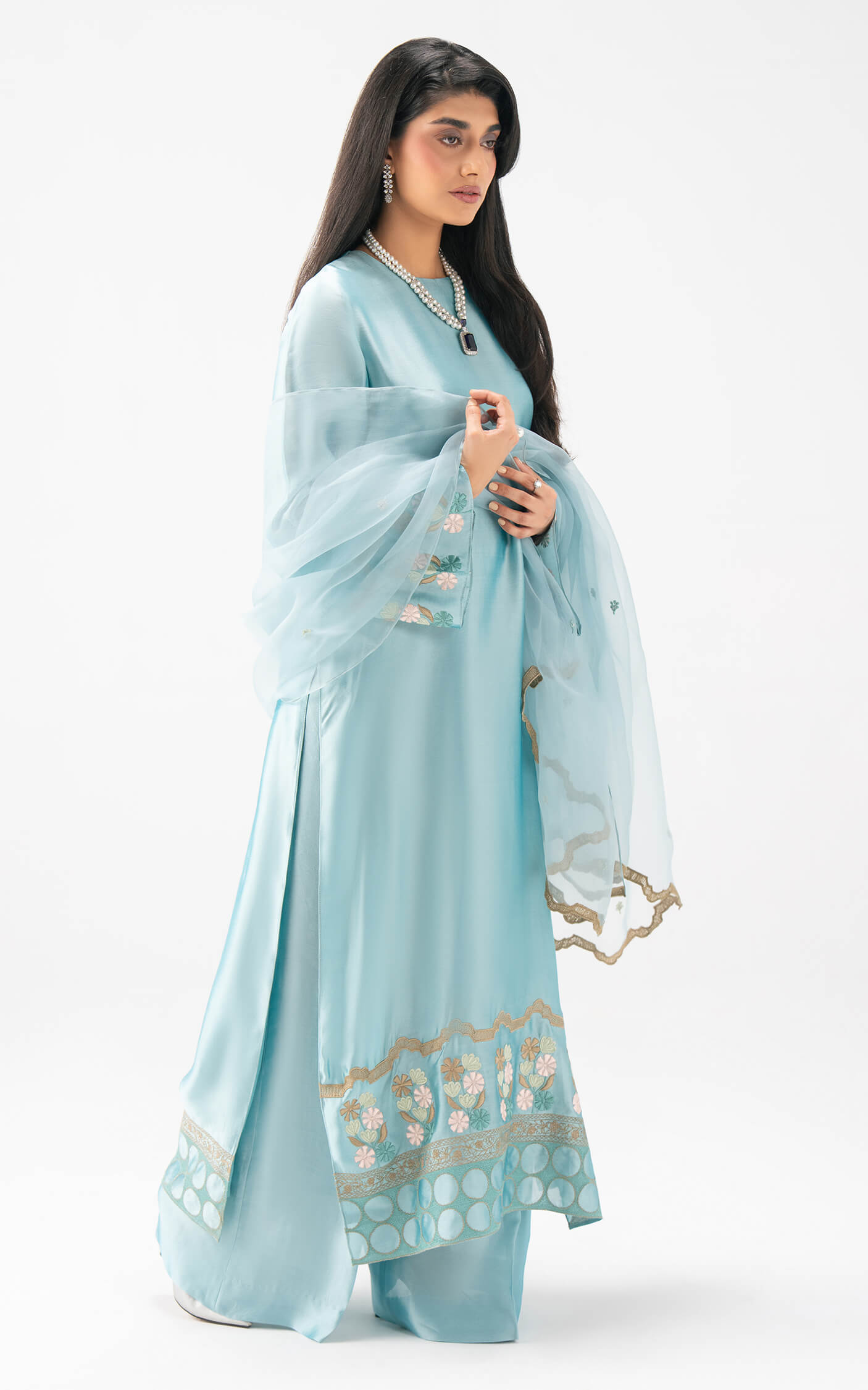 Asifa and Nabeel | Celevara Luxe | Opulent Echo - Luxury Dress - available at Maria Faisal in UK and USA.