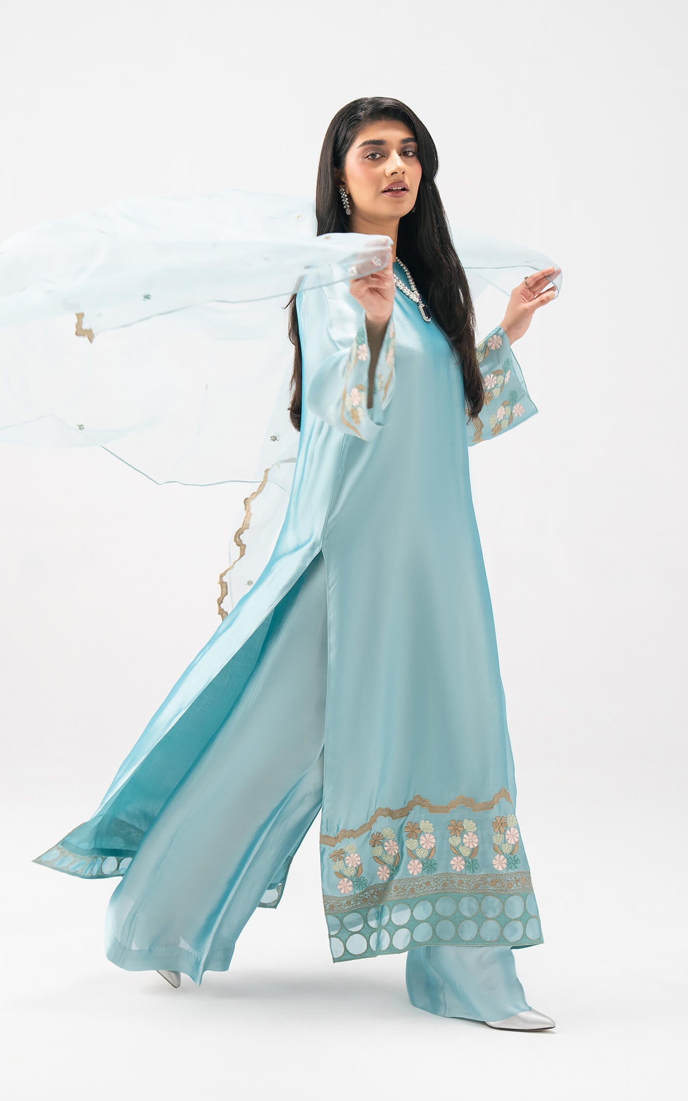 Asifa and Nabeel | Celevara Luxe | Opulent Echo - Luxury Dress - available at Maria Faisal in UK and USA.