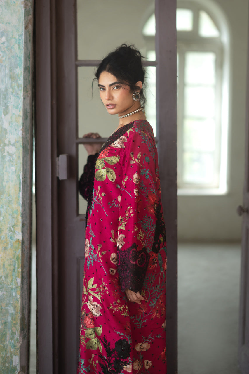 Zainab Chottani | Summer Edition 26 | Orchid Noir Kaftan - Formal Dress - available at Maria Faisal in UK and USA.
