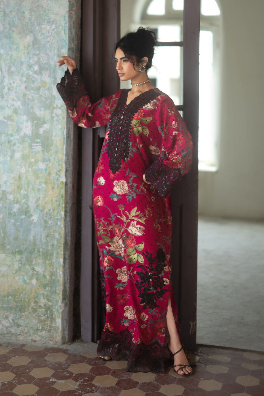 Zainab Chottani | Summer Edition 26 | Orchid Noir Kaftan - Formal Dress - available at Maria Faisal in UK and USA.