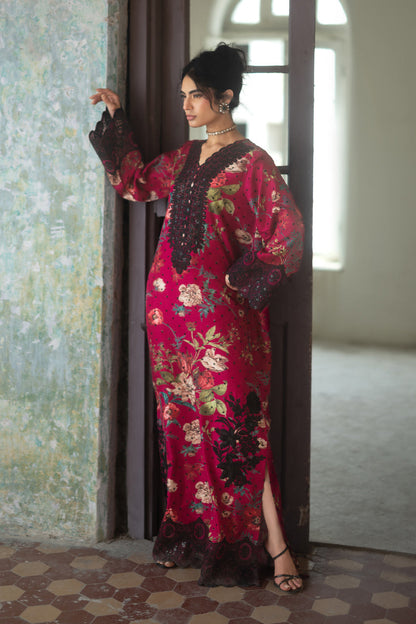 Zainab Chottani | Summer Edition 26 | Orchid Noir Kaftan - Formal Dress - available at Maria Faisal in UK and USA.