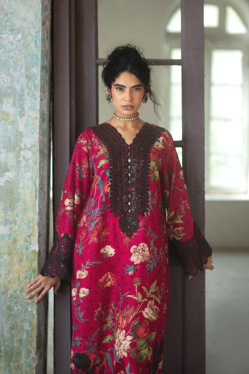 Zainab Chottani | Summer Edition 26 | Orchid Noir Kaftan - Formal Dress - available at Maria Faisal in UK and USA.