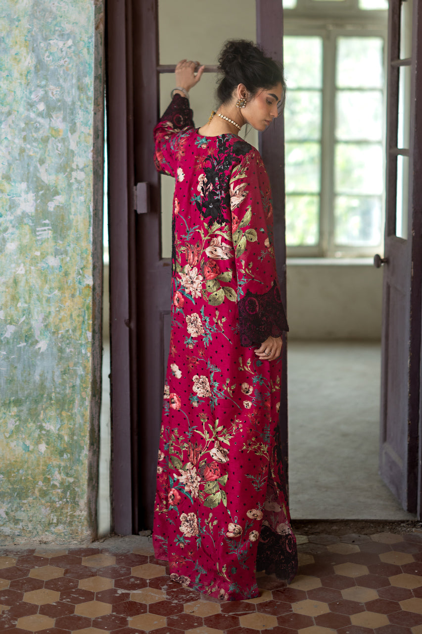 Zainab Chottani | Summer Edition 26 | Orchid Noir Kaftan - Formal Dress - available at Maria Faisal in UK and USA.