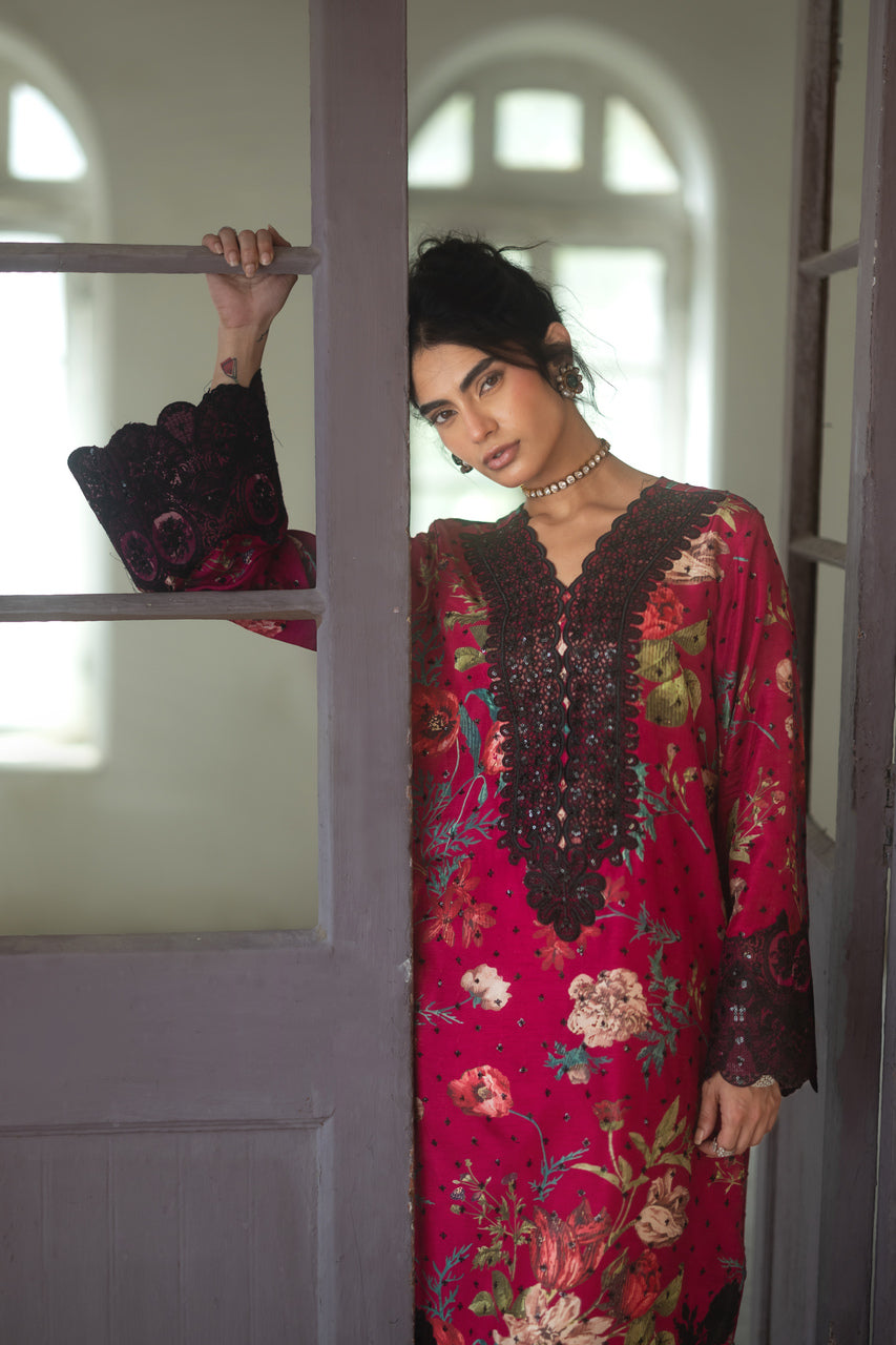 Zainab Chottani | Summer Edition 26 | Orchid Noir Kaftan - Formal Dress - available at Maria Faisal in UK and USA.