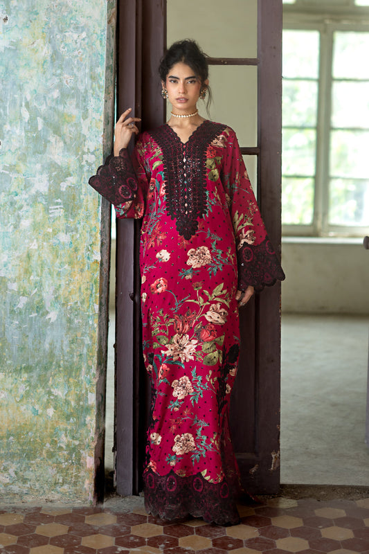 Zainab Chottani | Summer Edition 26 | Orchid Noir Kaftan - Formal Dress - available at Maria Faisal in UK and USA.