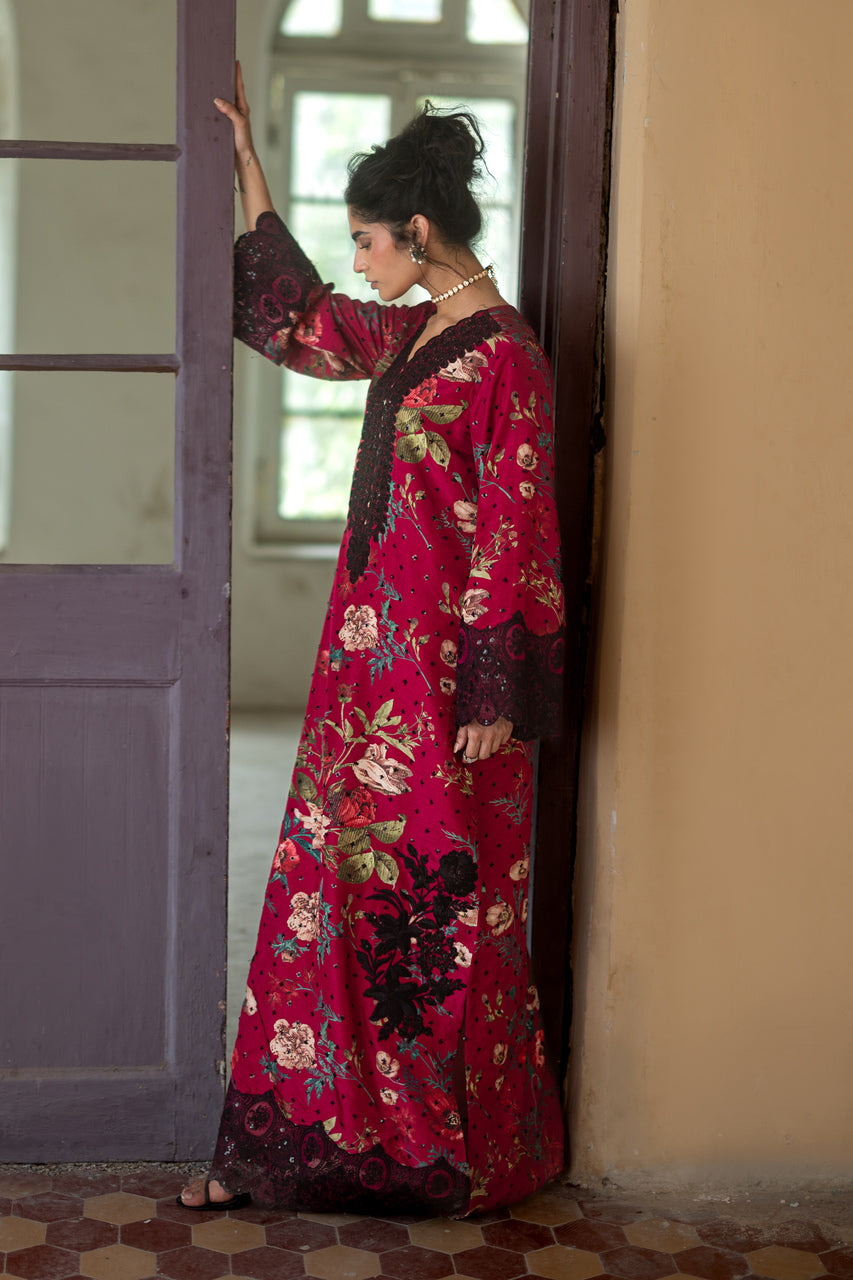 Zainab Chottani | Summer Edition 26 | Orchid Noir Kaftan - Formal Dress - available at Maria Faisal in UK and USA.
