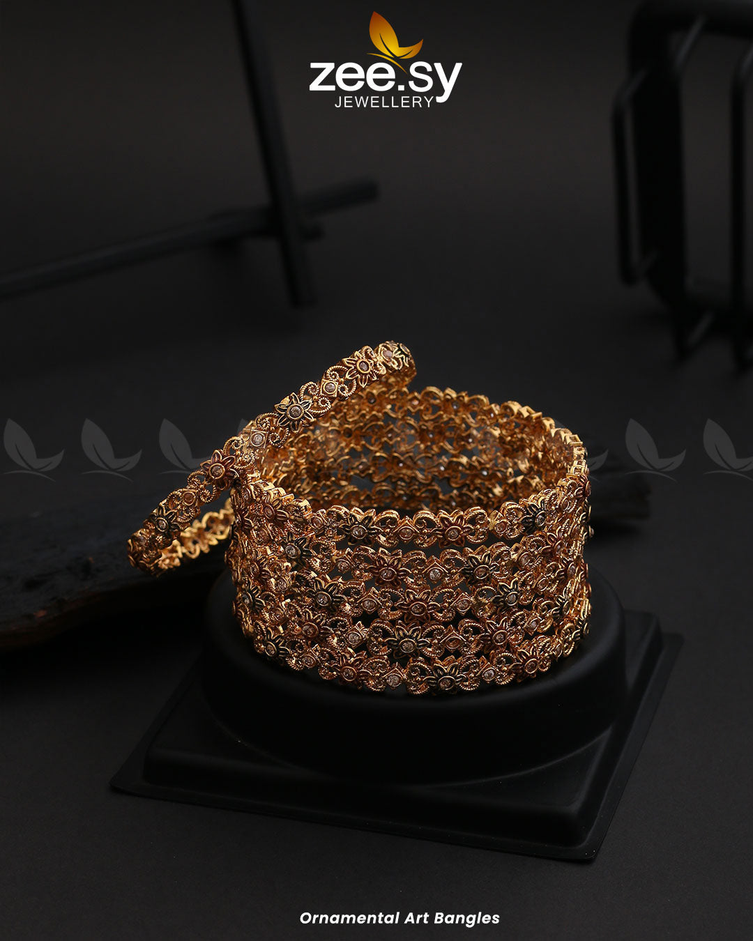 Ornamental Art Bangles - Bangles 