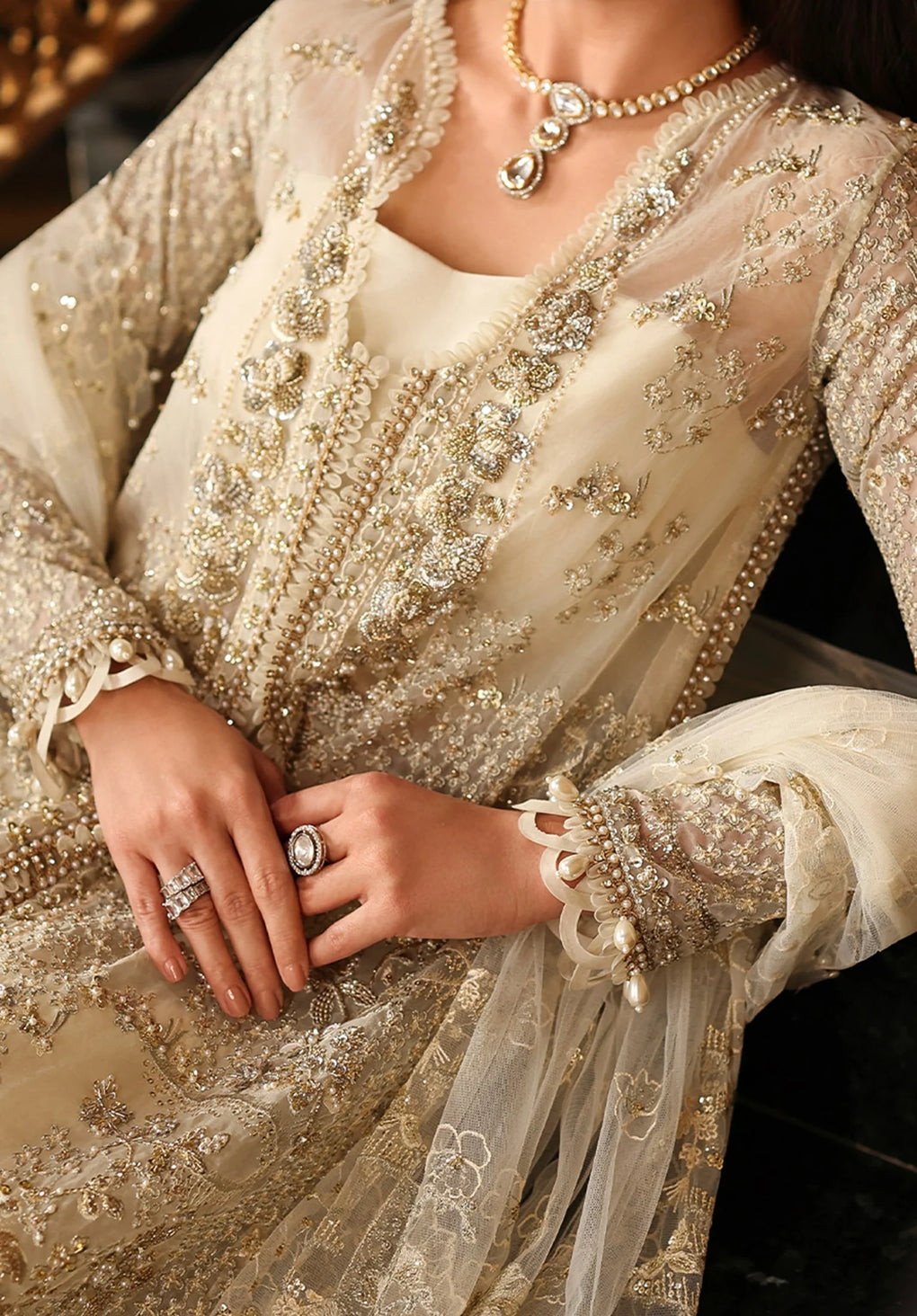 Elaf Premium | Stardom Formal Handwork 25 | ESH-01 CELESTIA - Formal Dress - available at Maria Faisal in UK and USA.