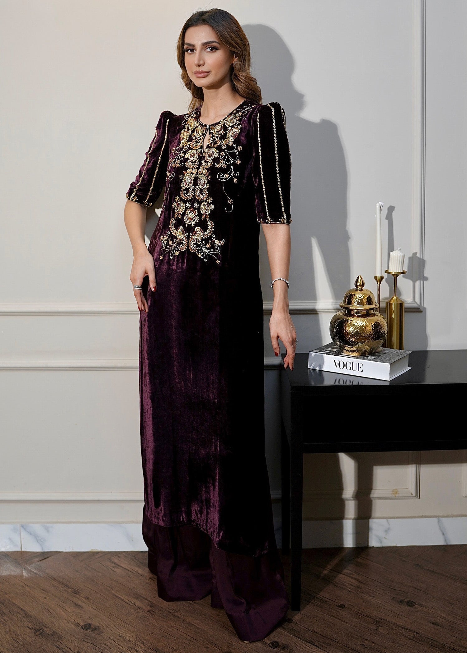 Mahum Asad | Voila Velvets | Jade - Ladies Clothes - Maria Faisal