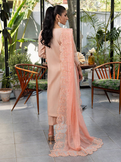 Izel | Meadow Muse Embroidered Lawn 25 | PEACHLIGHT by Maria Faisal - Registered Vendor of : Izel - type : Ladies Clothes - 100% original wedding dresses