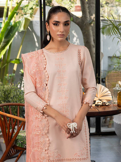 Izel | Meadow Muse Embroidered Lawn 25 | PEACHLIGHT by Maria Faisal - Registered Vendor of : Izel - type : Ladies Clothes - 100% original wedding dresses