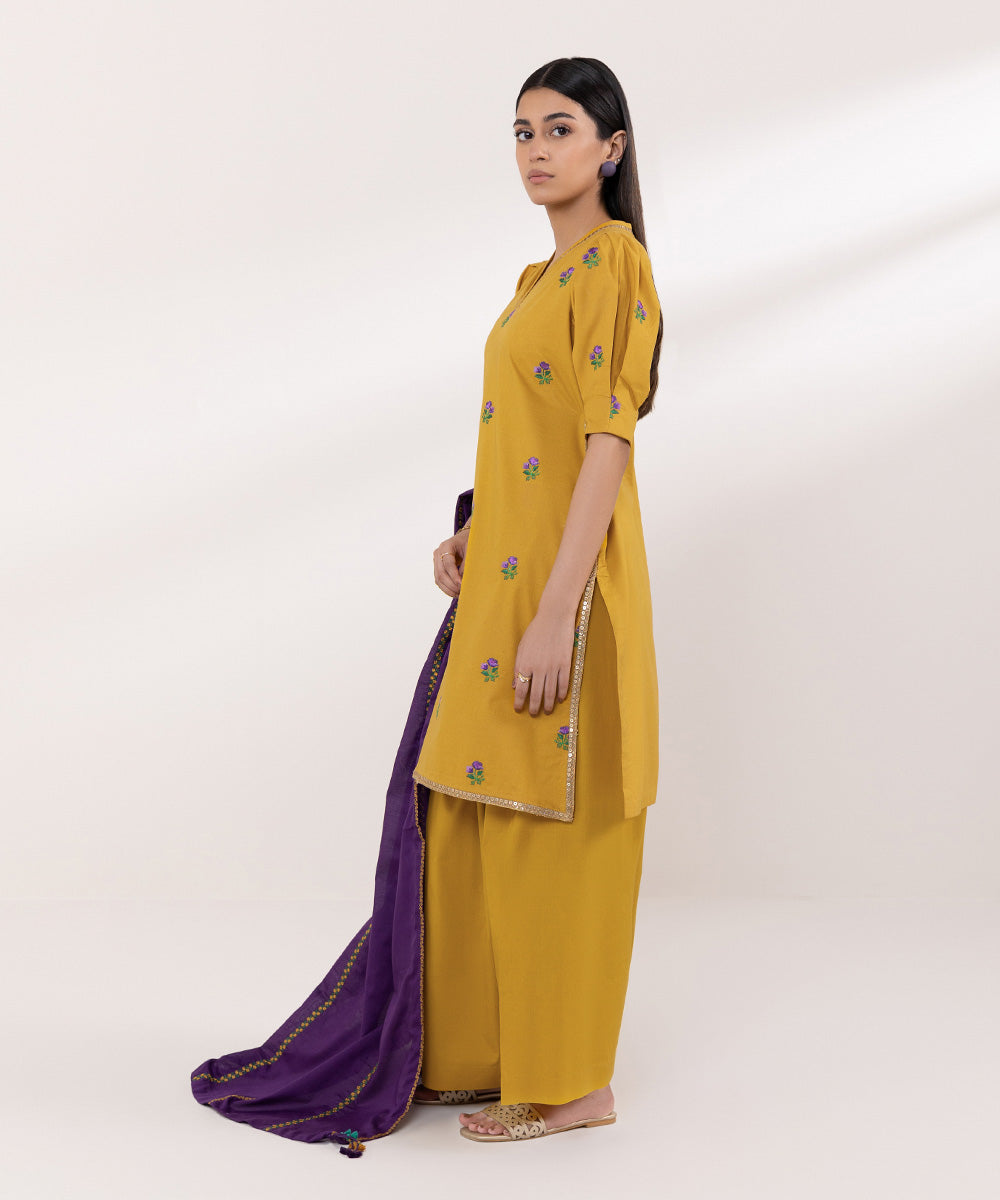 Sapphire | Intermix 2024 | Cambric Suit S-02 - Designer Dress with Intricate embroidery and embellishments. Shop elegent wedding dress at Maria Faisal.