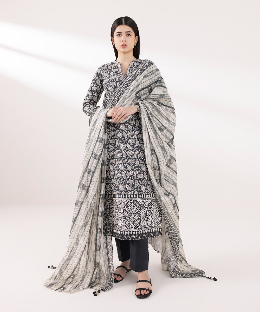 Sapphire | Intermix 2024 | Cambric Suit S-37 - Designer Dress with Intricate embroidery and embellishments. Shop elegent wedding dress at Maria Faisal.