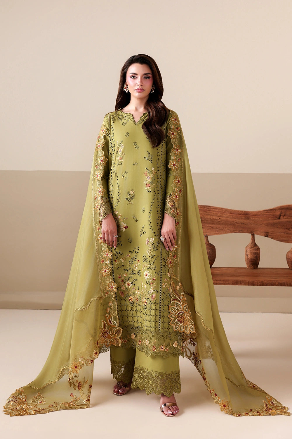 Azure | Luxury Lawn 26 | Petal Muse - Luxury Dress - available at Maria Faisal in UK and USA.