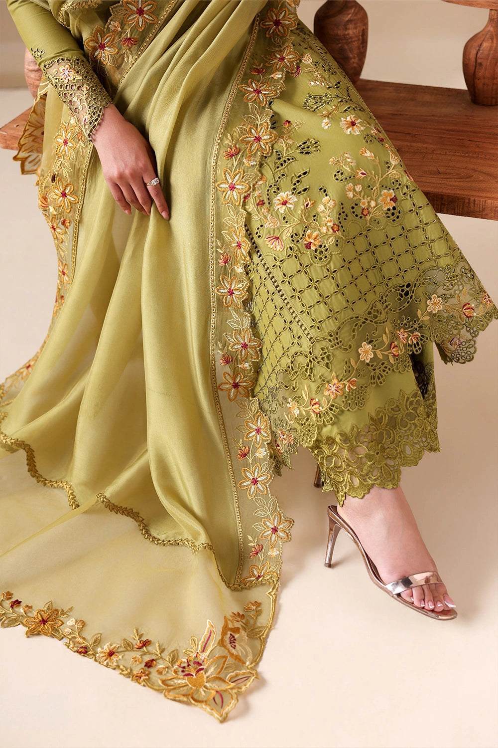 Azure | Luxury Lawn 26 | Petal Muse - Luxury Dress - available at Maria Faisal in UK and USA.