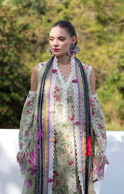 AJR Couture | Printakari Lawn 25 | Pink Patel by Maria Faisal - Registered Vendor of : AJR Couture - type : Ladies Clothes - 100% original wedding dresses