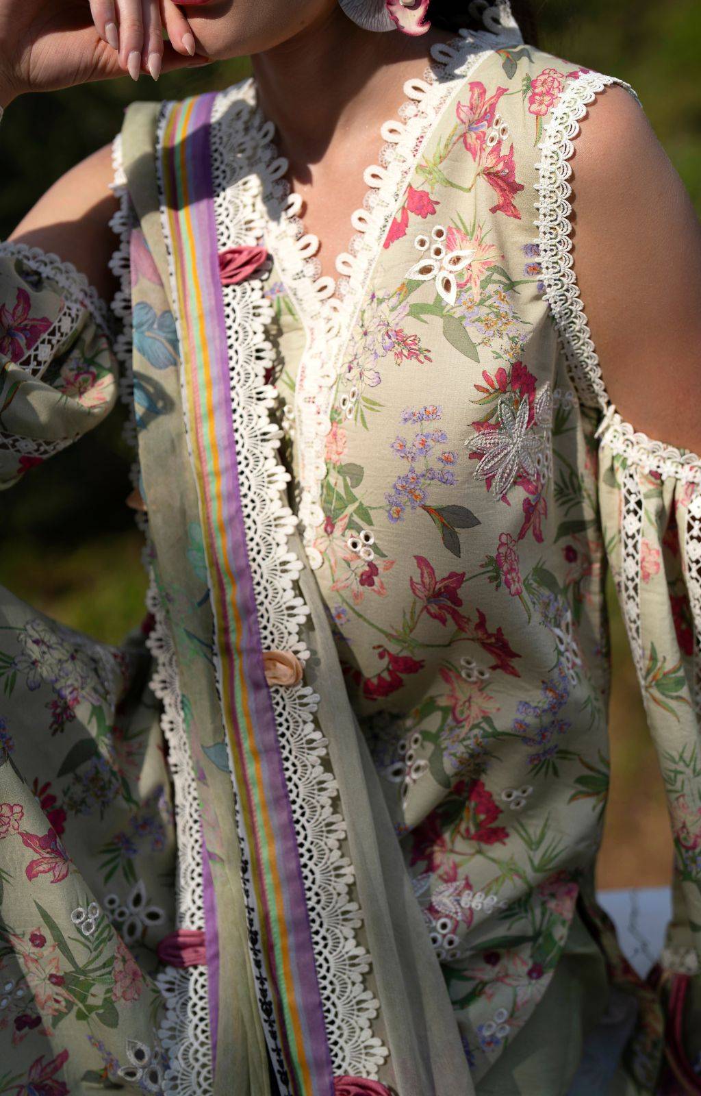 AJR Couture | Printakari Lawn 25 | Pink Patel by Maria Faisal - Registered Vendor of : AJR Couture - type : Ladies Clothes - 100% original wedding dresses