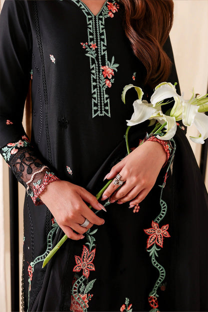 Azure | Luxury Lawn 26 | Black Peony - Luxury Dress - available at Maria Faisal in UK and USA.