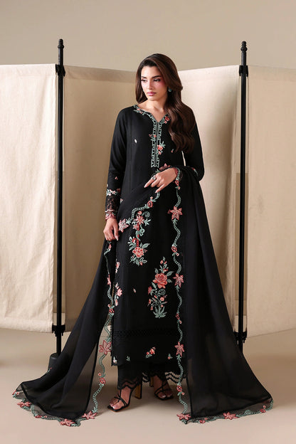 Azure | Luxury Lawn 26 | Black Peony - Luxury Dress - available at Maria Faisal in UK and USA.