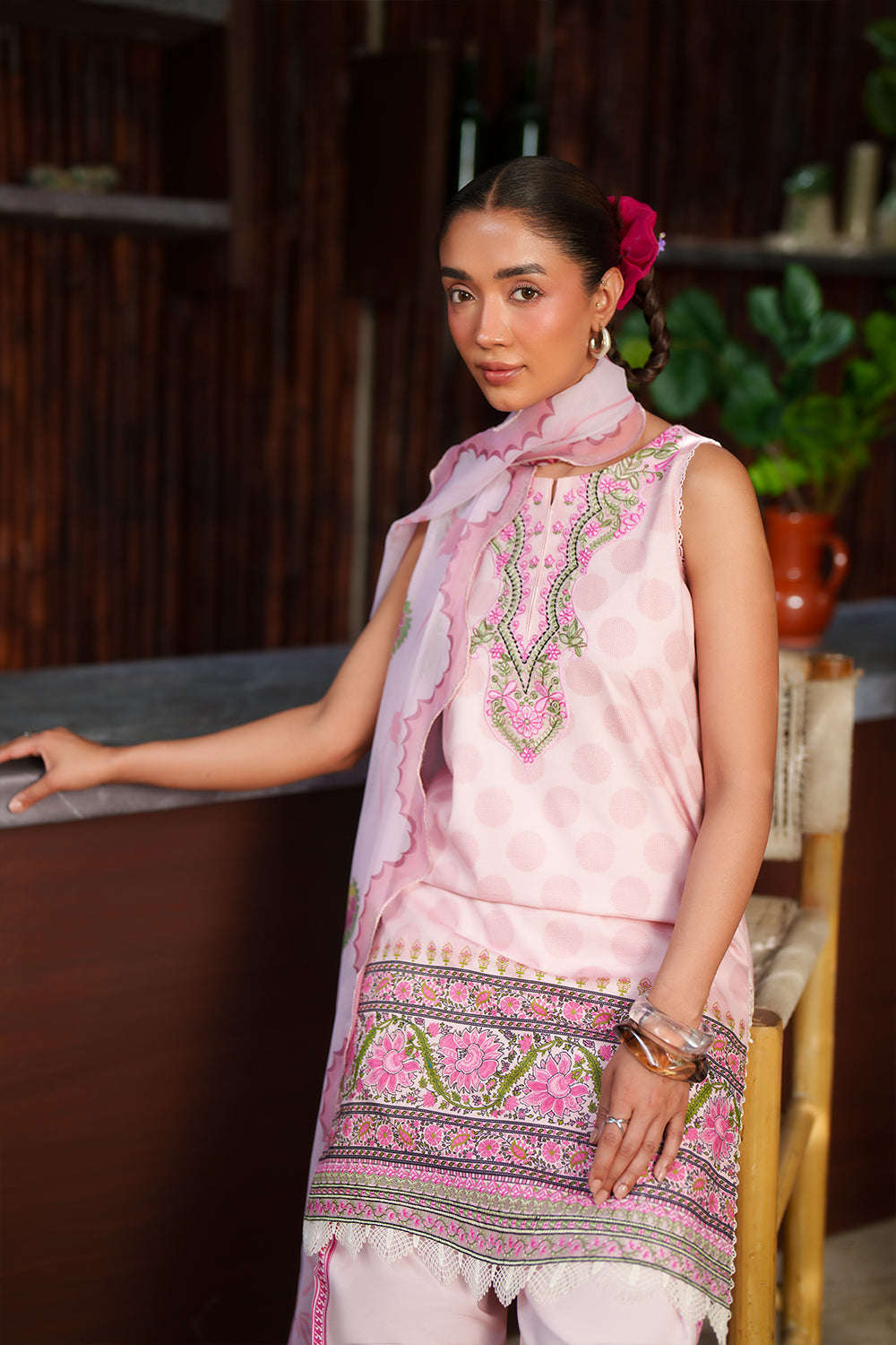 Saira Rizwan | Laanem SS 26 | AZURA-B-SRL26-05 - Luxury Dress - available at Maria Faisal in UK and USA.