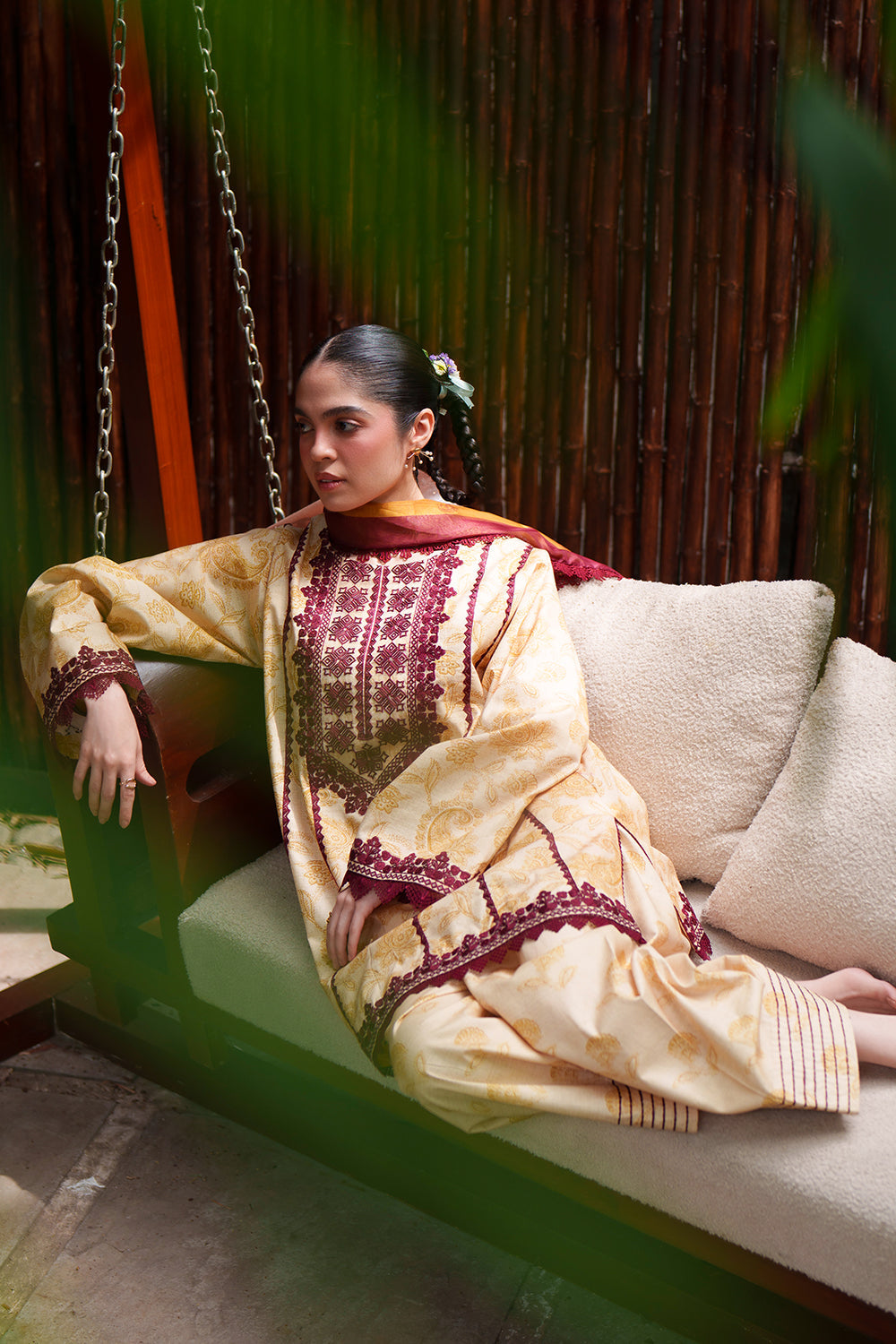 Saira Rizwan | Laanem SS 26 | ZAREEN-A-SRL26-06 - Luxury Dress - available at Maria Faisal in UK and USA.
