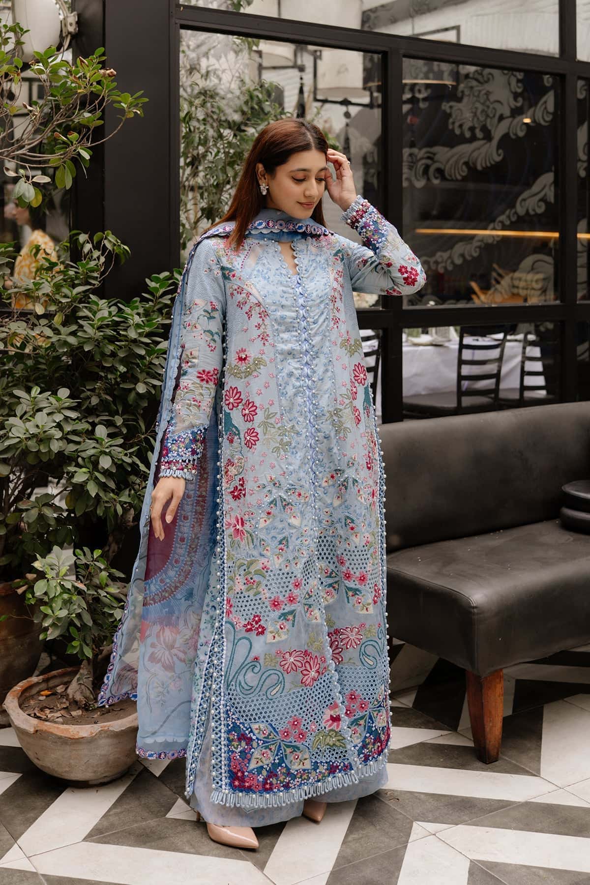 Afrozeh | Lawn 25 | Presta by Maria Faisal - Registered Vendor of : Afrozeh - type : Ladies Clothes - 100% original wedding dresses