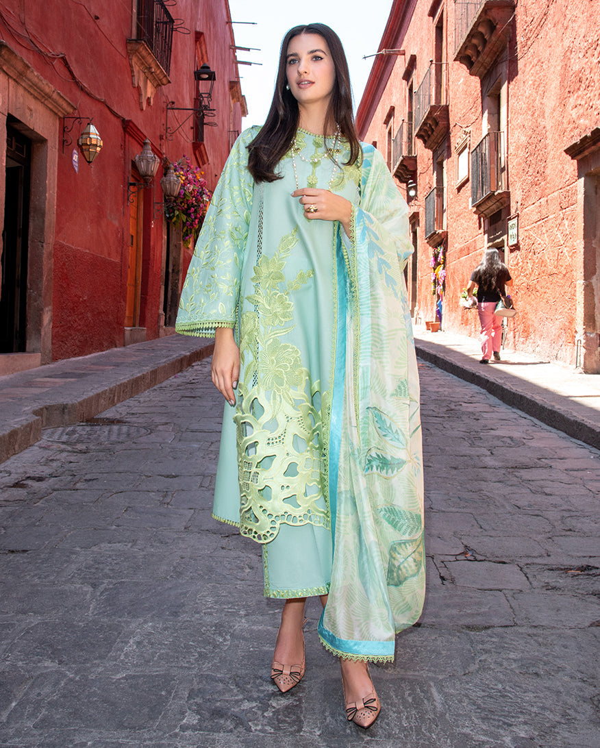 Mushq | Odyssey Lawn 26 | Paloma - Luxury Dress - available at Maria Faisal in UK and USA.
