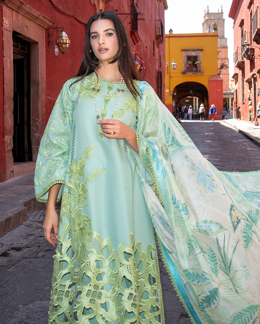 Mushq | Odyssey Lawn 26 | Paloma - Luxury Dress - available at Maria Faisal in UK and USA.
