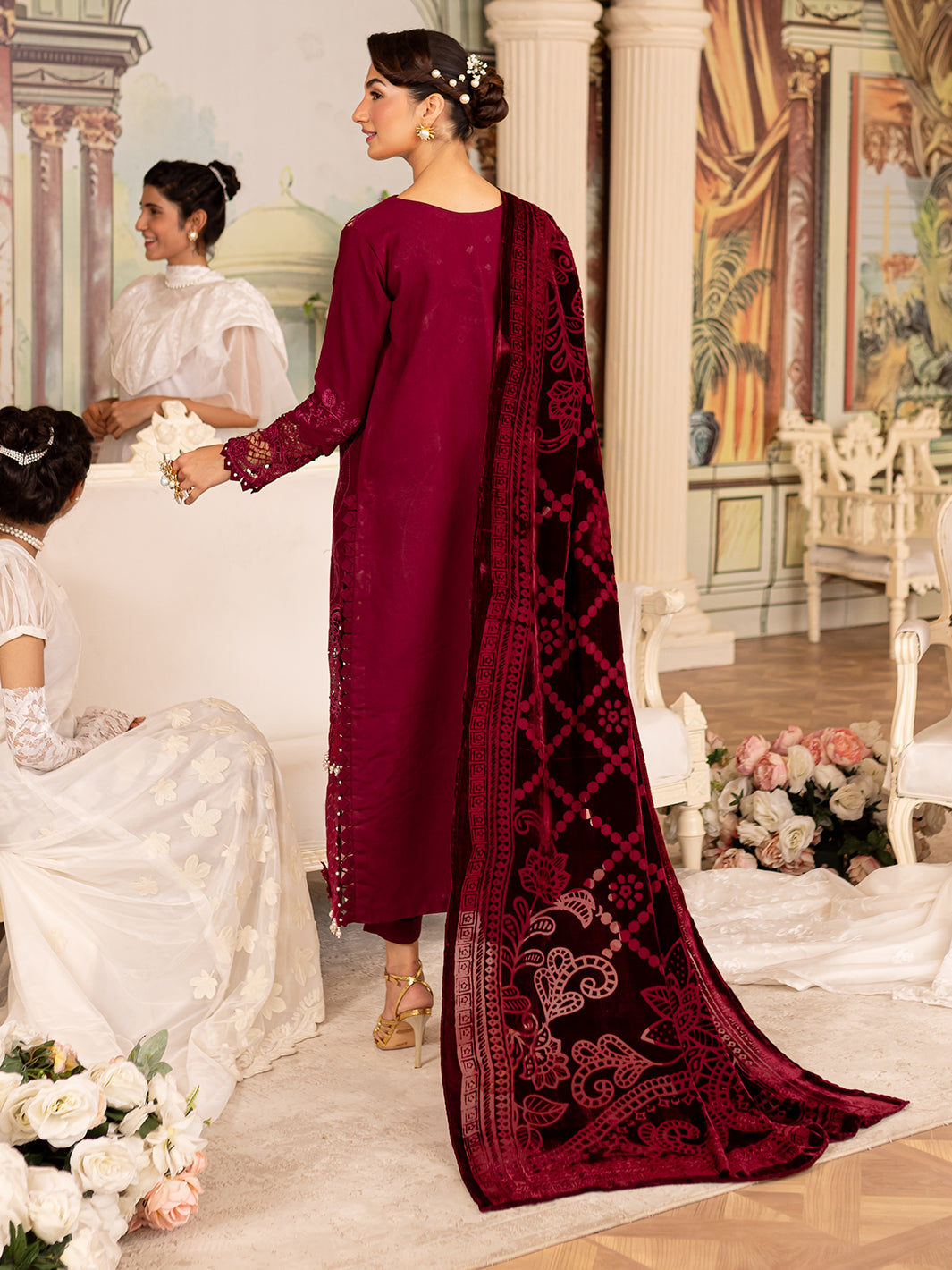 Parishay | Panache Winter | PN-01 - Designer Dress with Intricate embroidery and embellishments. Shop elegent wedding dress at Maria Faisal.