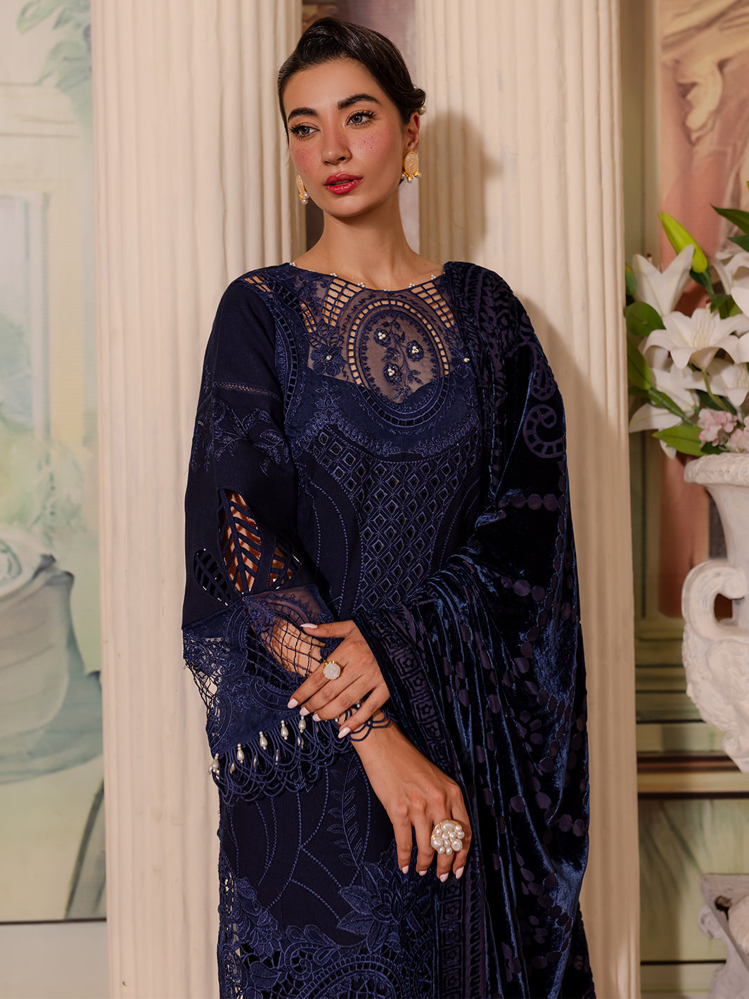 Parishay | Panache Winter | PN-02 - Designer Dress with Intricate embroidery and embellishments. Shop elegent wedding dress at Maria Faisal.