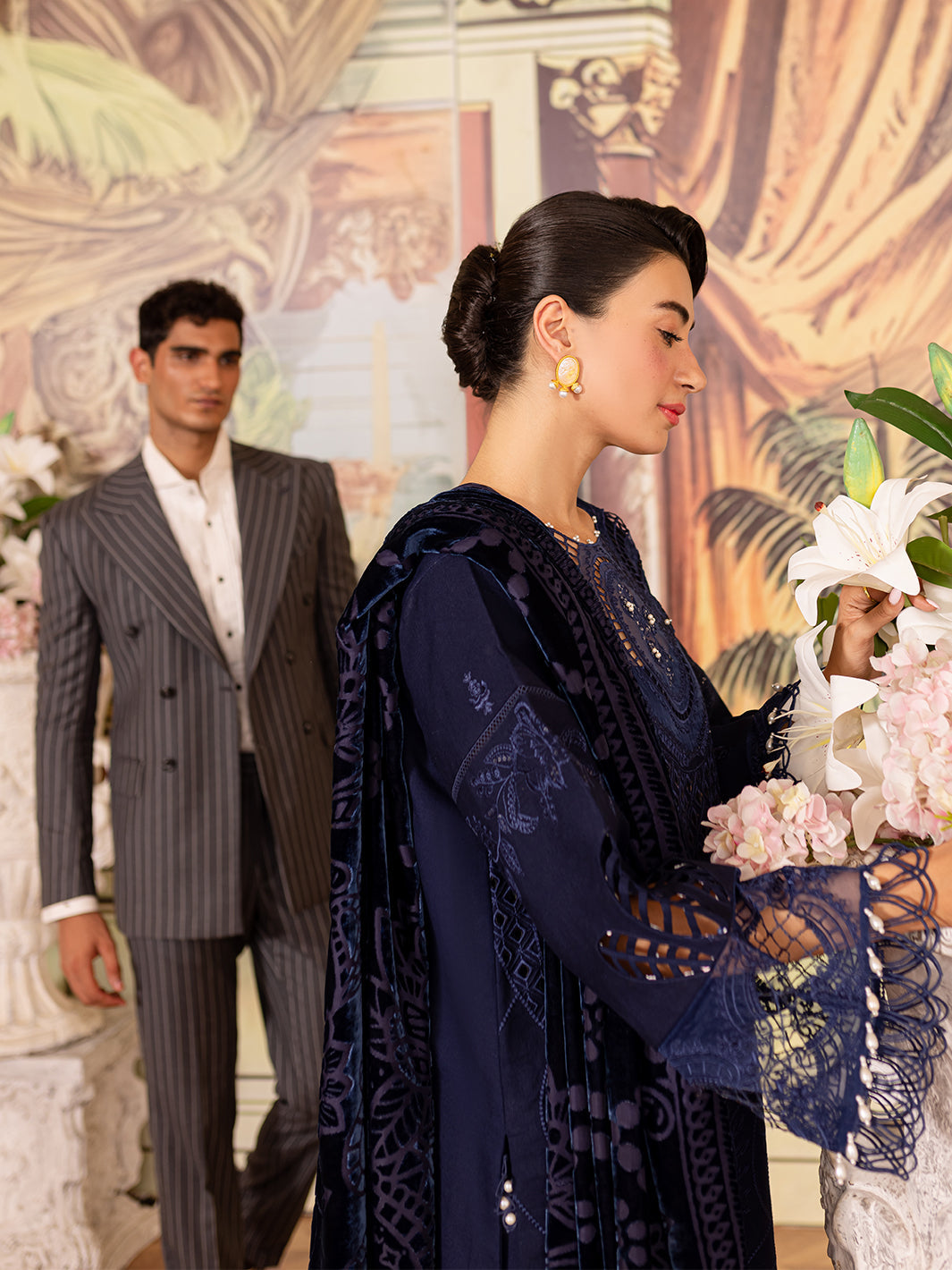 Parishay | Panache Winter | PN-02 - Designer Dress with Intricate embroidery and embellishments. Shop elegent wedding dress at Maria Faisal.