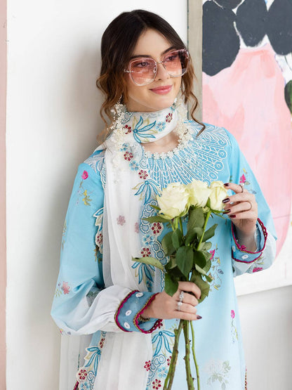 Mahnur | After Hours Luxury Lawn 25 | Pastel Pop by Maria Faisal - Registered Vendor of : Mahnur - type : Ladies Clothes - 100% original wedding dresses