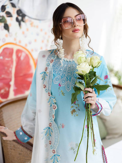 Mahnur | After Hours Luxury Lawn 25 | Pastel Pop by Maria Faisal - Registered Vendor of : Mahnur - type : Ladies Clothes - 100% original wedding dresses
