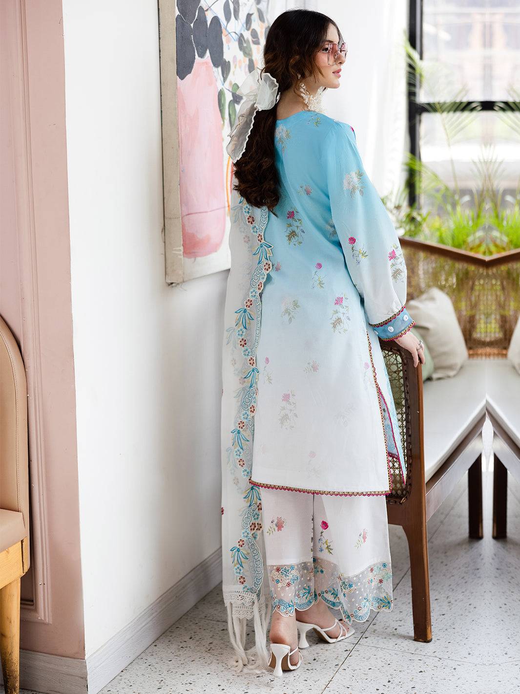 Mahnur | After Hours Luxury Lawn 25 | Pastel Pop by Maria Faisal - Registered Vendor of : Mahnur - type : Ladies Clothes - 100% original wedding dresses