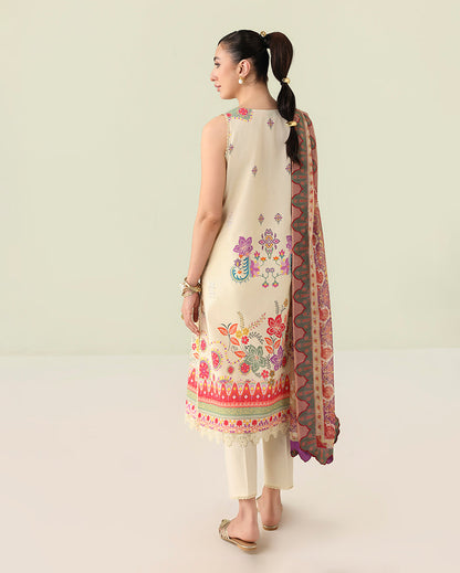 Roheenaz | Rosette Lawn | Pastel Symphony - Casual Dress - available at Maria Faisal in UK and USA.