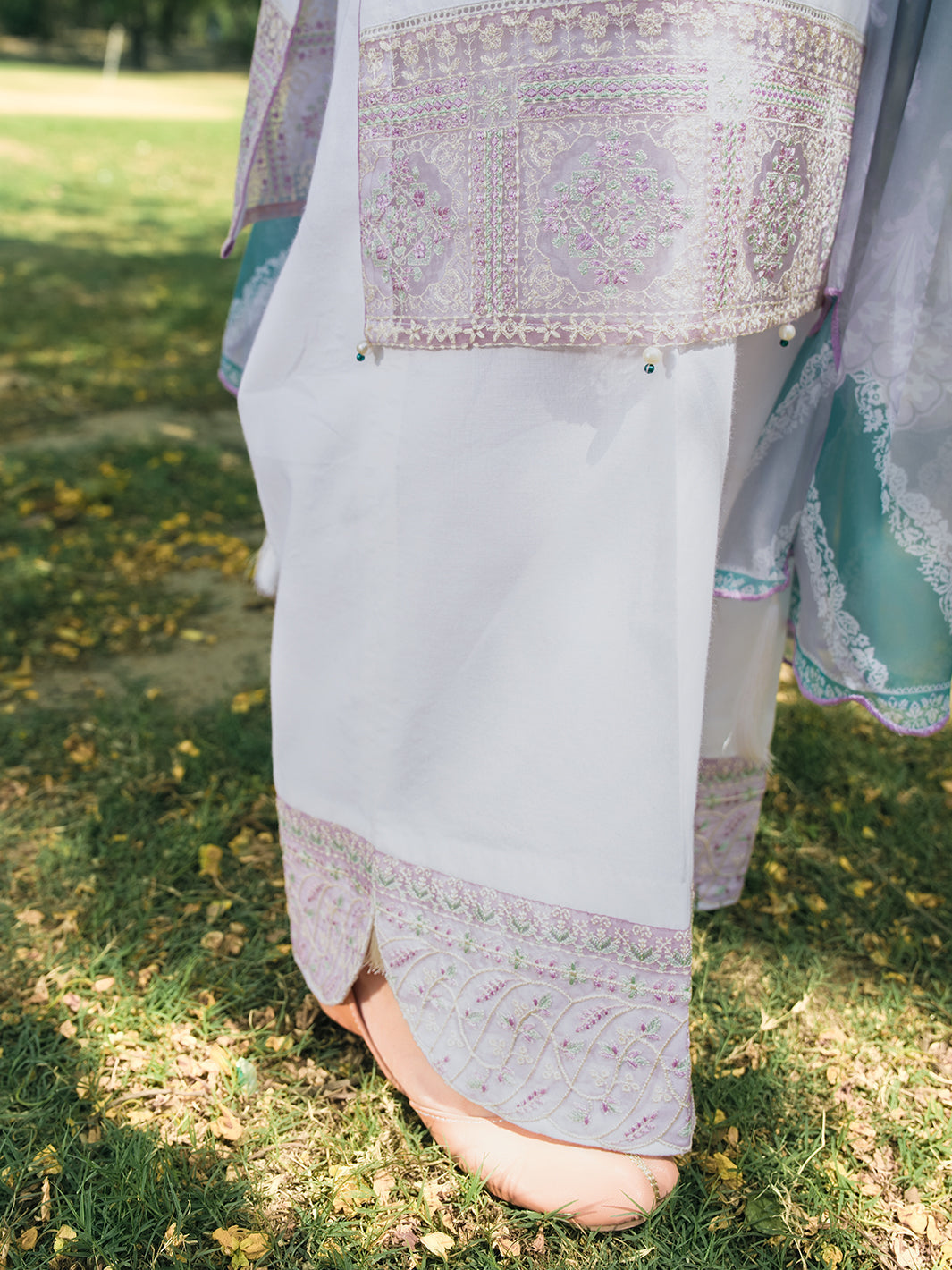 Hemstitch | The Garden Lawn | Pearl Petal - Ladies Clothes - Maria Faisal