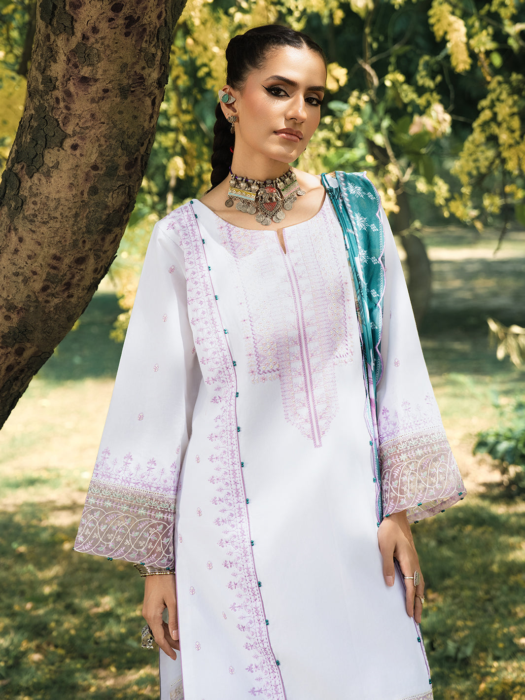 Hemstitch | The Garden Lawn | Pearl Petal - Ladies Clothes - Maria Faisal