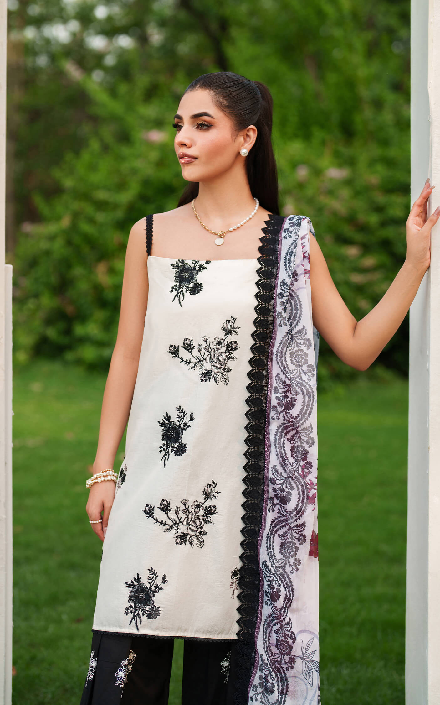 Asifa and Nabeel | Eden Cambric 25 | Pearl Whisper ECU25-04 - Ladies Clothes - Maria Faisal