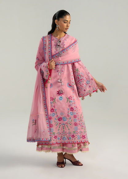 Hussain Rehar | Zan SS26 | Pembe - Luxury Dress - available at Maria Faisal in UK and USA.