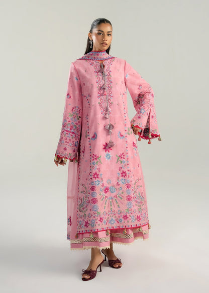 Hussain Rehar | Zan SS26 | Pembe - Luxury Dress - available at Maria Faisal in UK and USA.