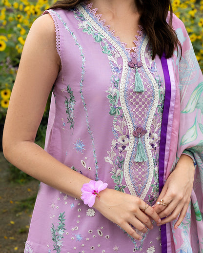 Mushq | Hemline the Secret Garden | Peony Glow - Luxury Dress - available at Maria Faisal in UK and USA.