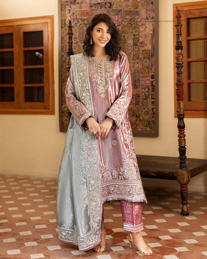 Mushq | Sunehri Lama Silk | Periwesh - Formal Dress - available at Maria Faisal in UK and USA.