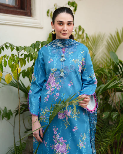 Roheenaz | Whispered Florals | Petal Drift - Casual Dress - available at Maria Faisal in UK and USA.