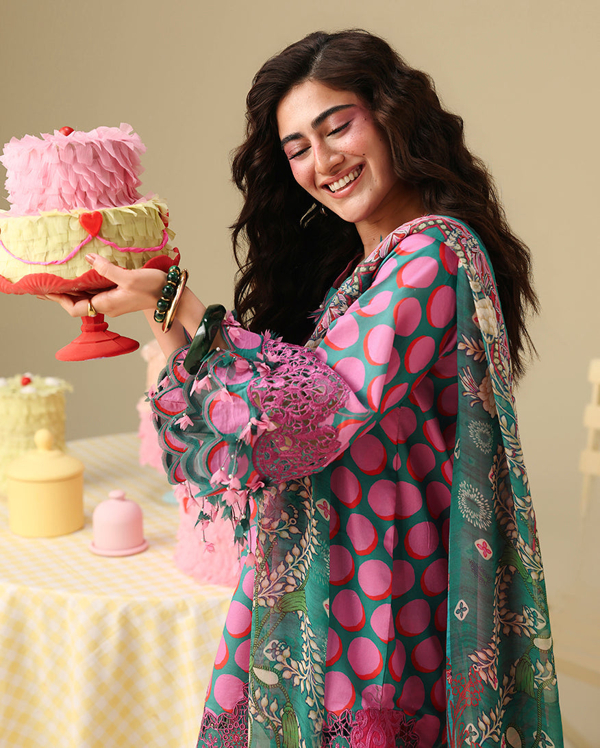 Mushq | Soleil Prints | Petal Sonata - Luxury Dress - available at Maria Faisal in UK and USA.