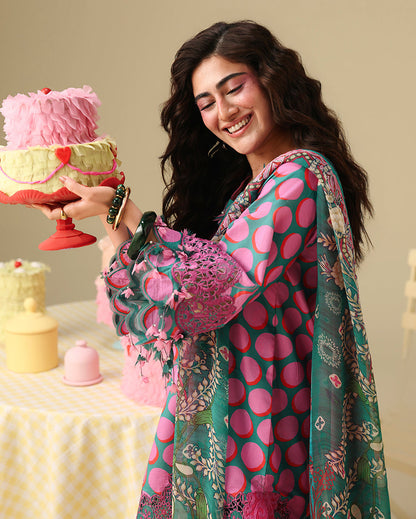 Mushq | Soleil Prints | Petal Sonata - Luxury Dress - available at Maria Faisal in UK and USA.